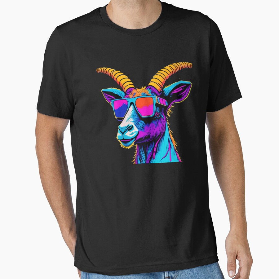 Colorful Abstract Goat by Meliafroggy