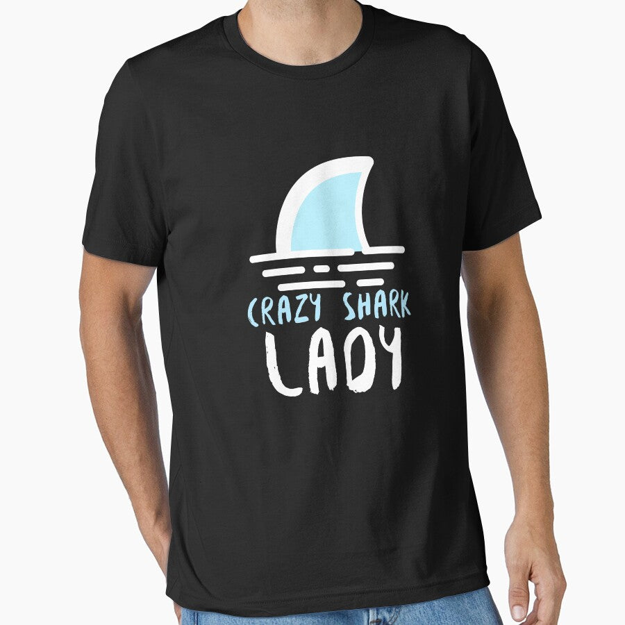 Crazy Shark Lady Fin Water by jacks-tees