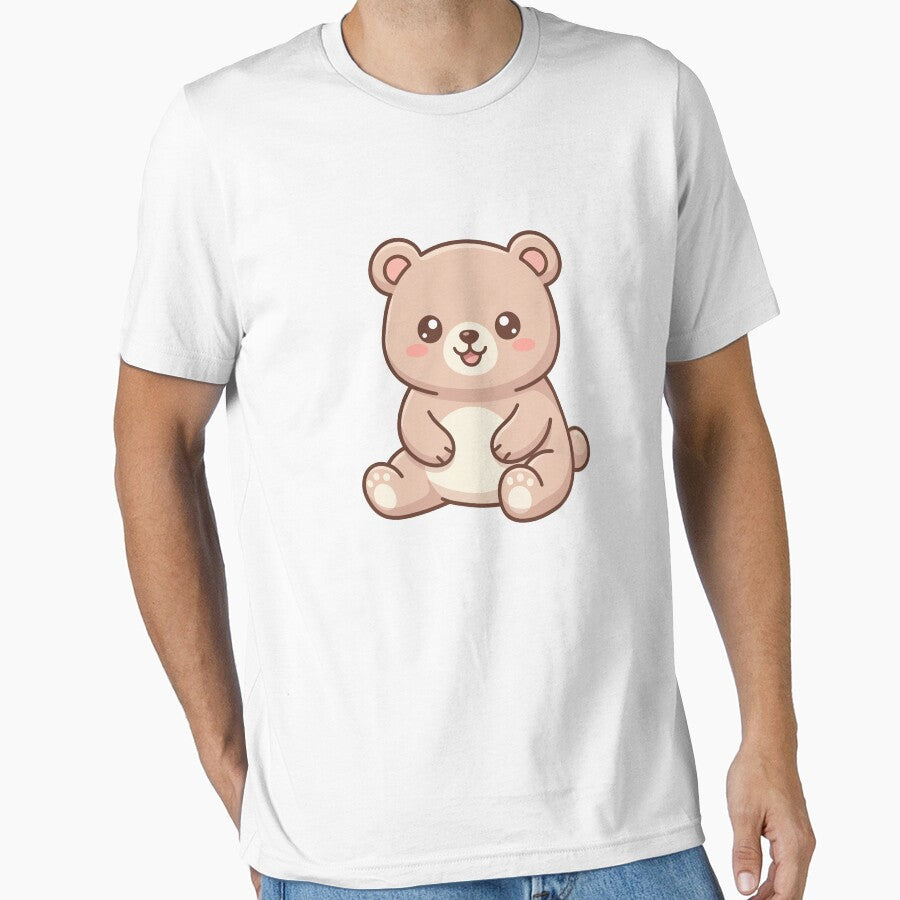 Cute Chibi Sitting Brown Teddy Bear by aacroquet