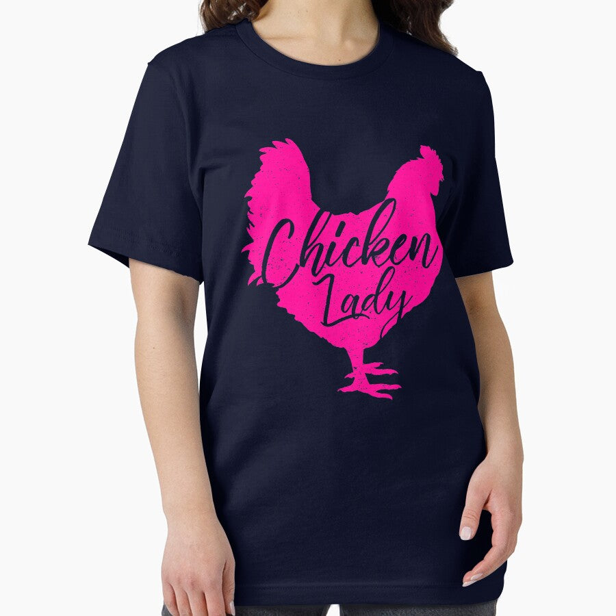 Chicken Lady for Women Pink by threadsmonkey
