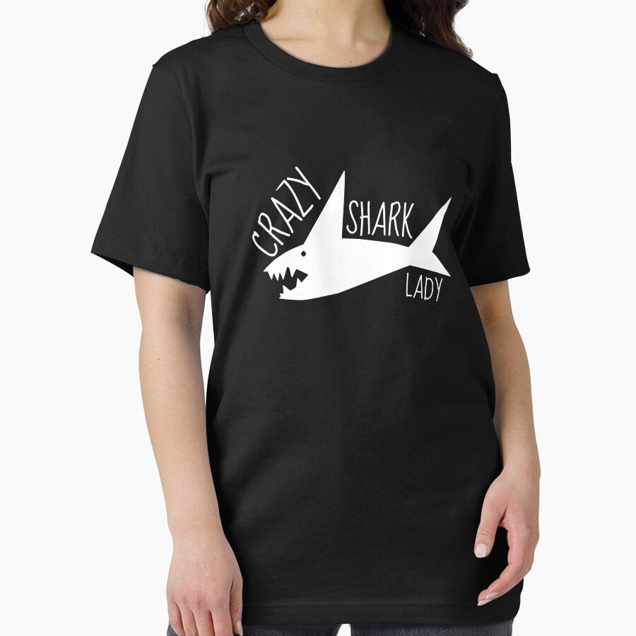 Crazy Shark Lady Scary by jacks-tees