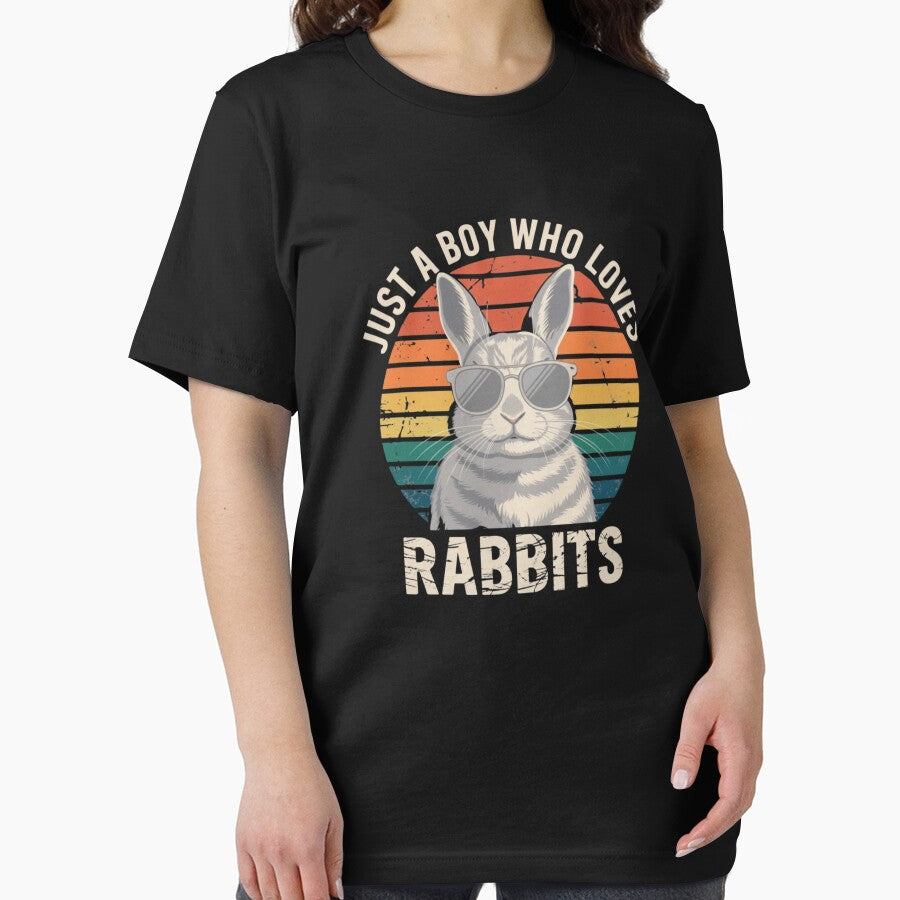 Just A Boy Who Loves Rabbits Pet Lover by CORJIDOG-ART