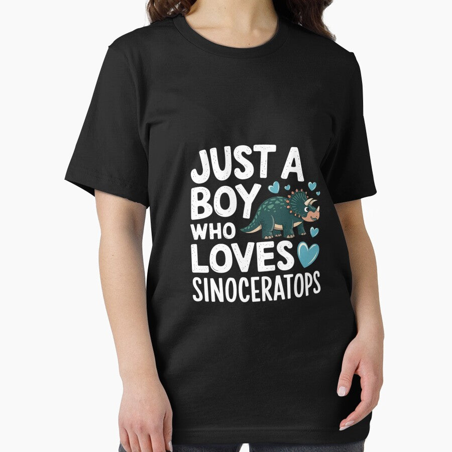 Just A Boy Who Loves Sinoceratops Dinosaur Lover by MarkLeedsArt