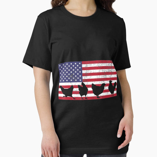 American Flag Chicken Lover USA 4th Of July Animal Lover by MarcelaSoto