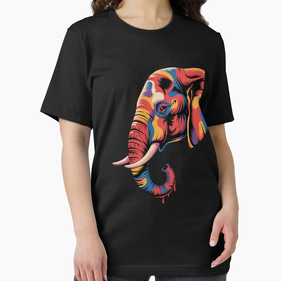 Elephant Colorful Artwork Portrait Savanna Wildlife Motif by angolinnArt