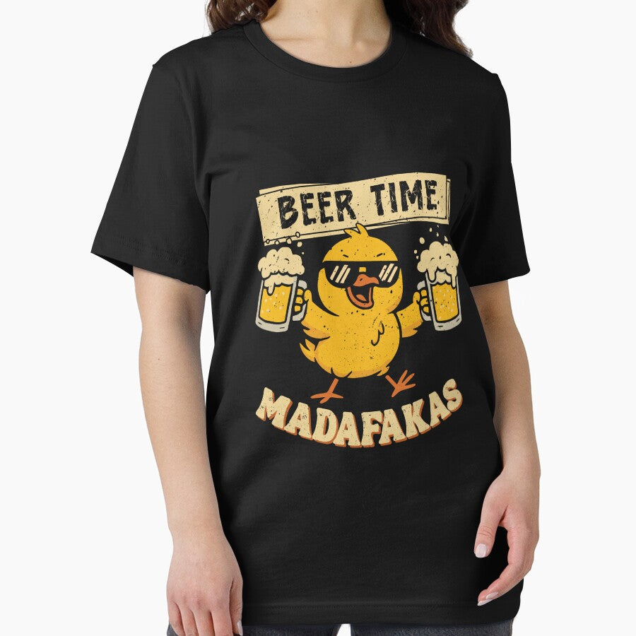 Beer Time Madafakas Funny Chicken Drinking Meme by hanoiphos
