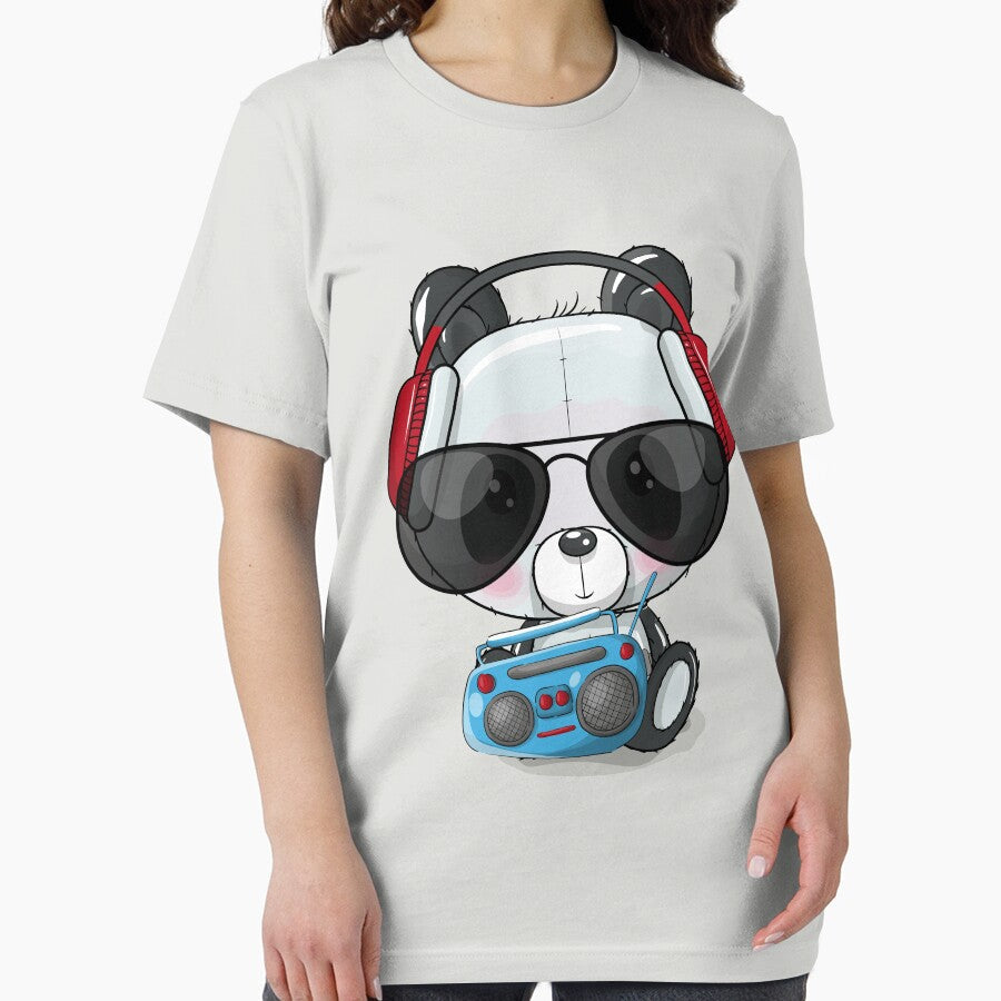 Cute Panda Listening Music by JASN DESIGN