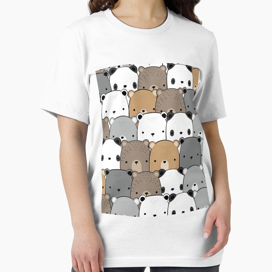 Panda tshirt Minimalist Bear by Tycoonn