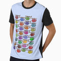 Cute and Colorful Hanging Sloth Pattern (baby blue) by Davey's Designs