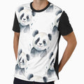 Cute Kawaii Panda Pattern Blue and Green Tones by ClairesPatterns