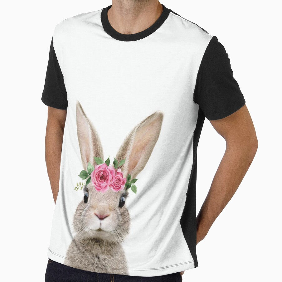 Baby Rabbit Wearing Flower Crown by ZhenKangFang