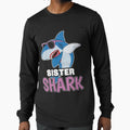 Dabbing Sister Shark T-Shirt Family Matching Gift Tee by Hananiah Merch