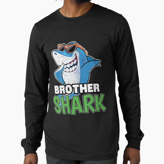 Dabbing Brother Shark T-Shirt Family Matching Gift Tee by Hananiah Merch
