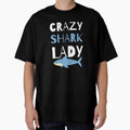 Crazy Shark Lady - Cool And Funny illustration For Shark Lovers by anassrida