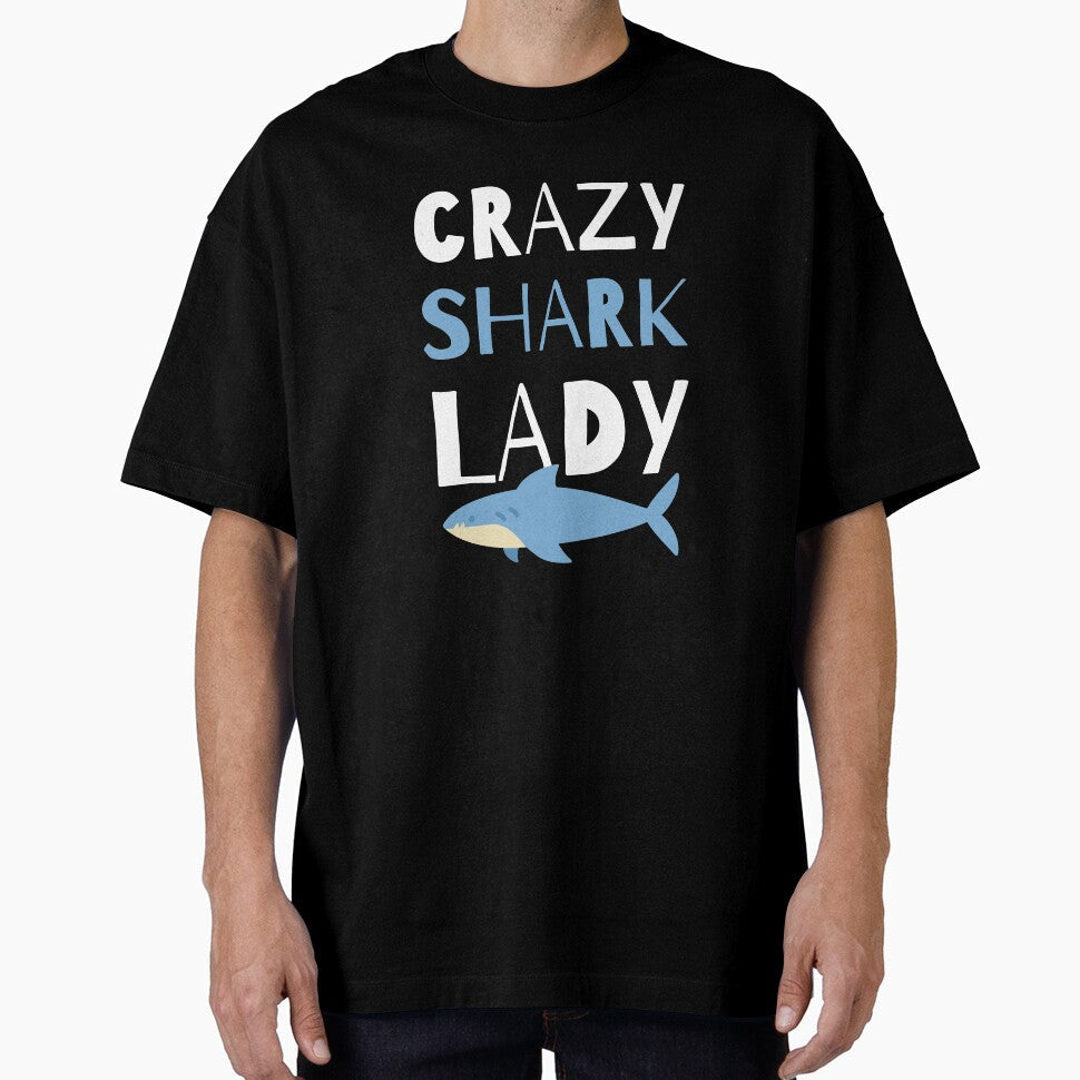 Crazy Shark Lady - Cool And Funny illustration For Shark Lovers by anassrida