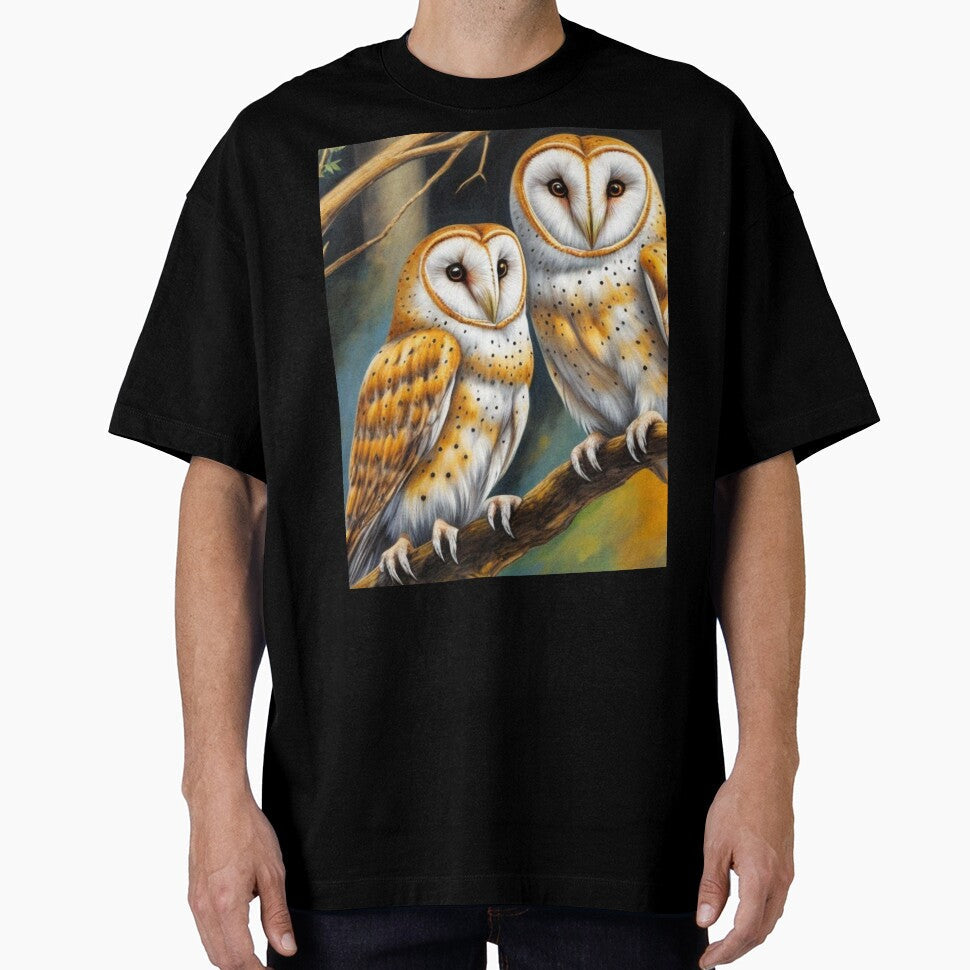 Liquid  paint Abstract owl design "-bright and colorful owl ladies by Obinne