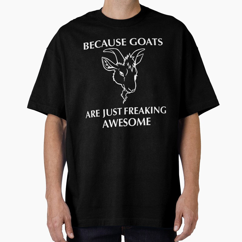 Because Goats Are Just Freaking Awesome Cute Goat Art Print Goat Charm Goat Lover Gift by TeesByDesign