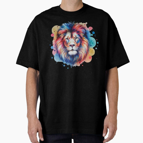 A lion with a colorful background. by Marcoshop10