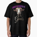 Easily Distracted By Goats – Cute Goat With Flower Crown Funny Animal T-Shirt by TwistedVibeStudio