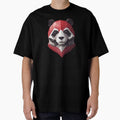 Red Geometric Panda Art by pUNKnown