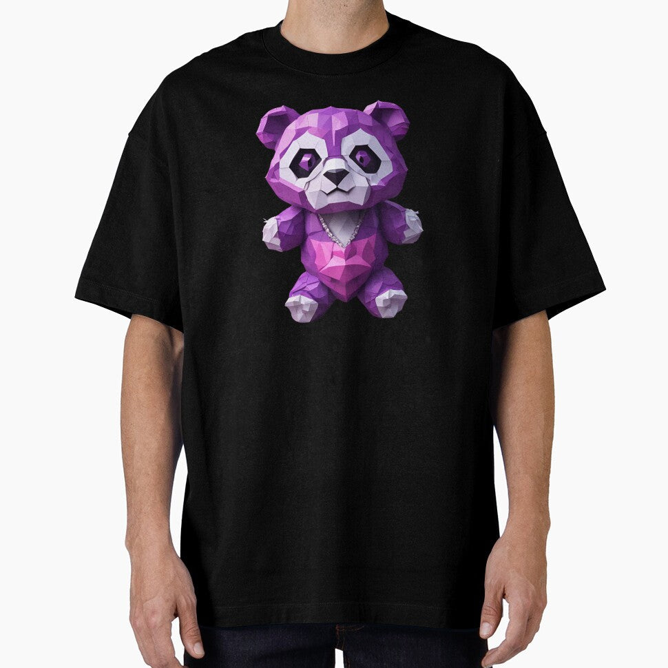 Purple Geometric Panda With Bling by pUNKnown