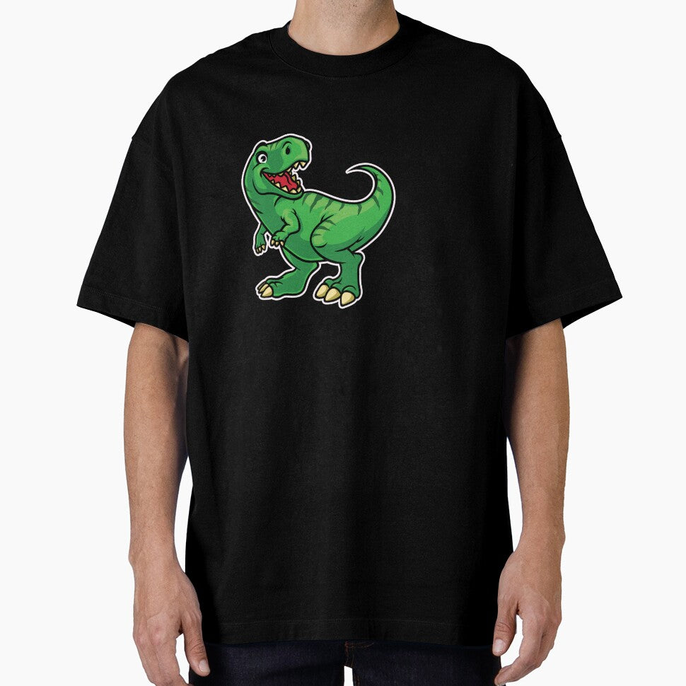 Cute Tyrannosaurus rex Happy Dinosaur by PosterpartyCo