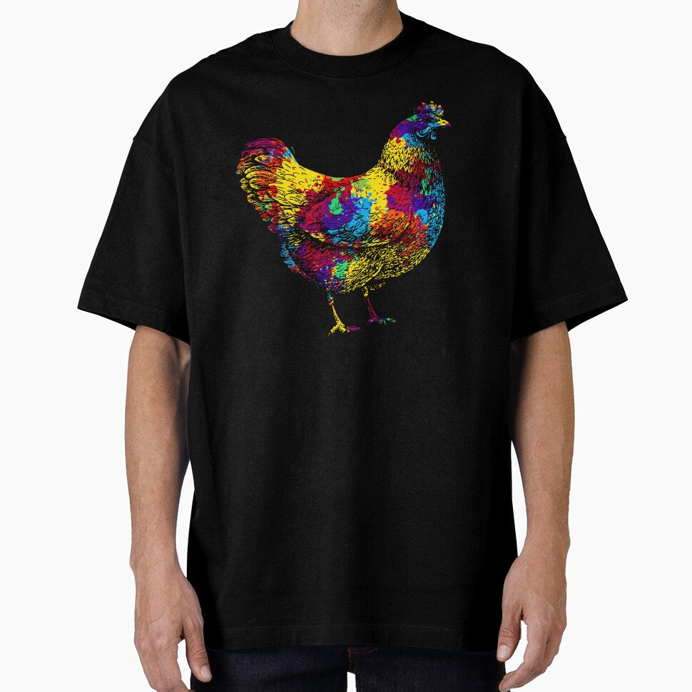 Funny Chicken Shirt - Chicken Watercolor by SunsetGloww