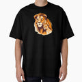Adorable little young kawaii lion cub with lion father illustration by NBSStore