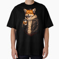 Sarcastic Fox Drinking Coffee – Chill Morning Streetwear Animal Art by ColorSplash123