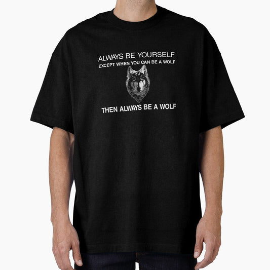 Always Be Yourself Wolf Art Print Lone Black Wolf Life Wolf Lover Charm Wolf Gifts by TeesByDesign