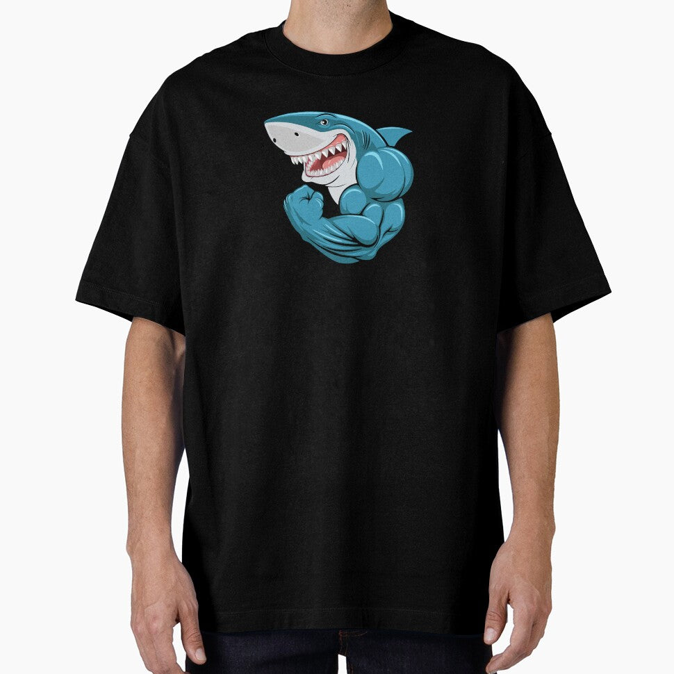 Shark With Muscles by PotluckPrints
