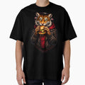 Street Tiger Eating Cheeseburger – Cool Urban Animal Hoodie Art by ColorSplash123