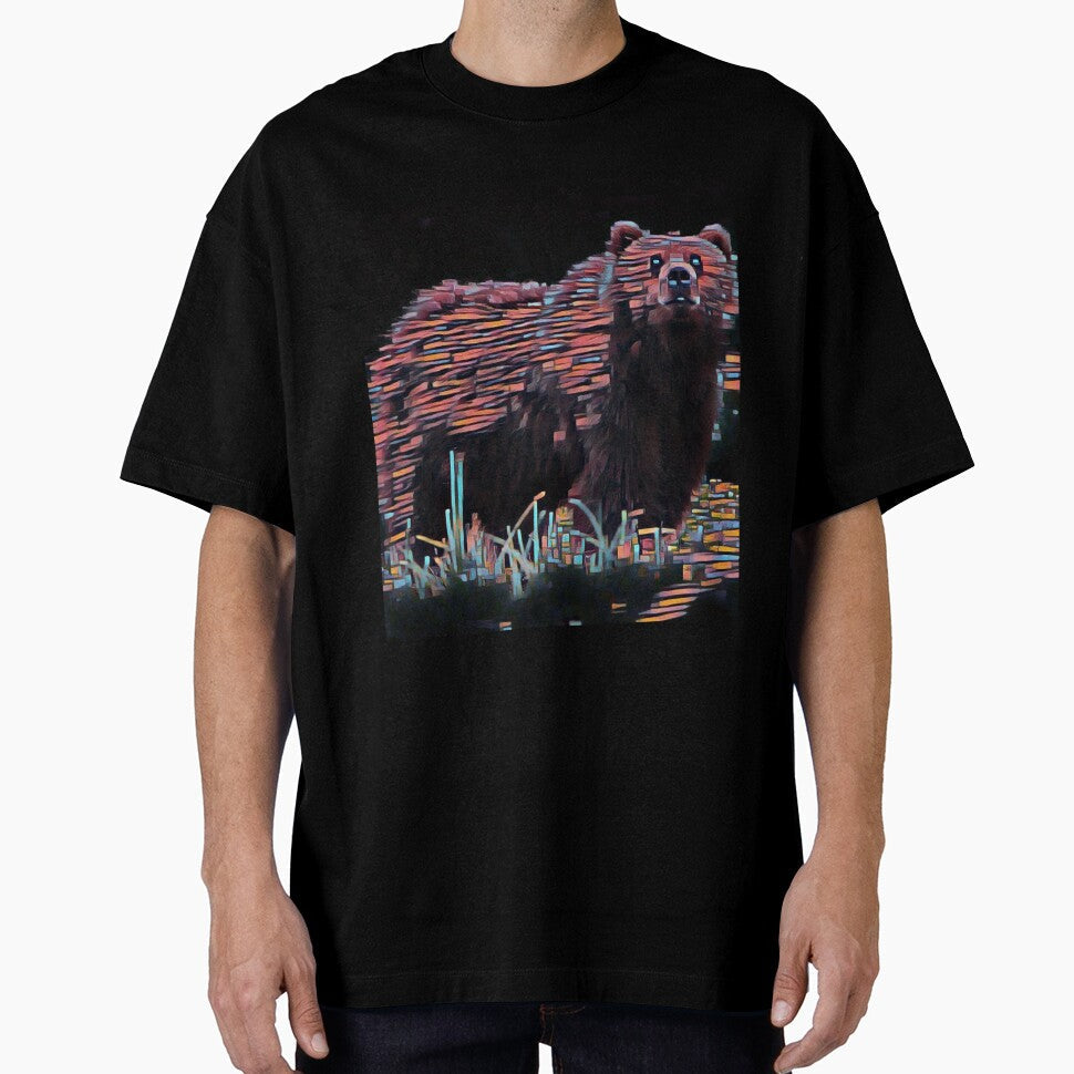 Cool Kodiak Bear Grazer - Pixel Art Print by TGAL2