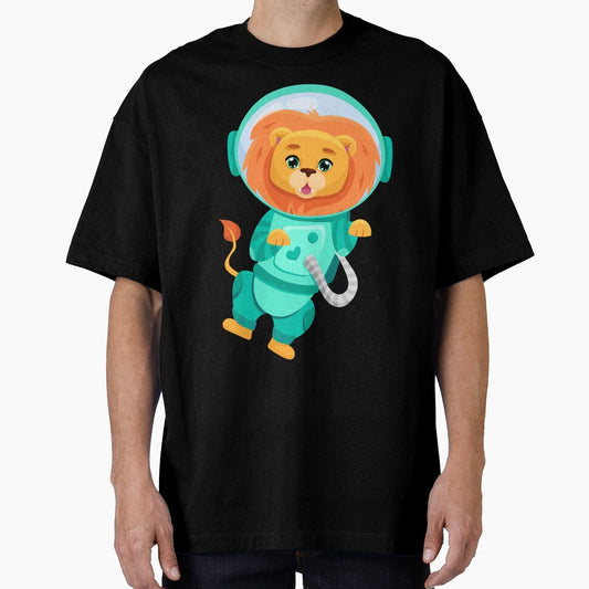 Cute Lion, Astronaut Lion Space Lion Tee for Men Women kids by Waleedw
