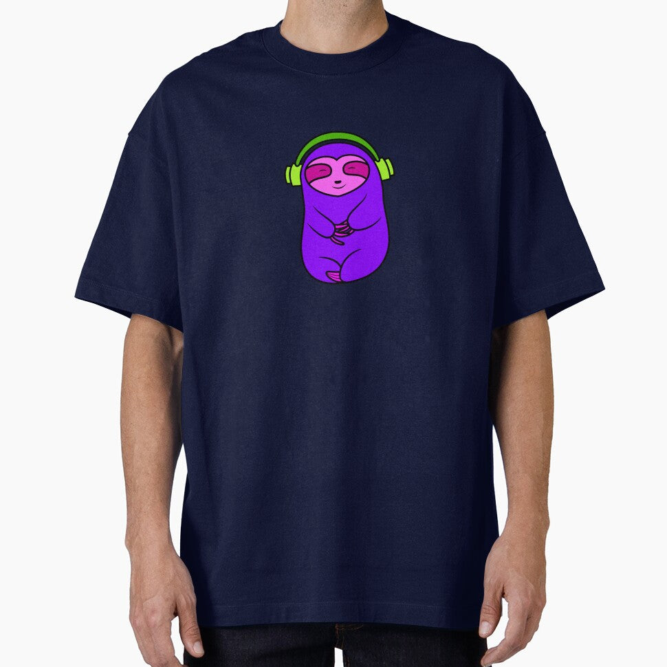 Happy Purple Sloth Listening to Music by SubtleSplit