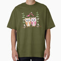 pair rosy owl design classic tshirt by anandsiva2703