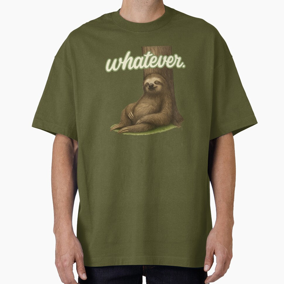 Sloth Whatever – Chill Sloth Relaxing Against Tree by Tender Flower Clothing