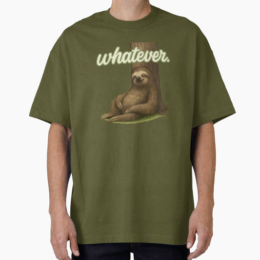 Sloth Whatever – Chill Sloth Relaxing Against Tree by Tender Flower Clothing