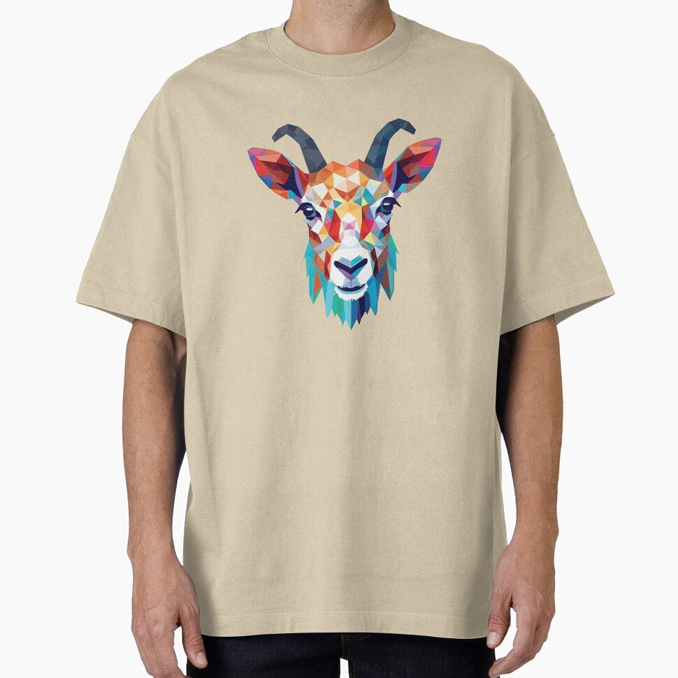 Goat Colorful Watercolor Animal Illustration by TeeHome