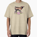 Cute Baby goat, Alpine goat with bow and flowers by CritterCapers