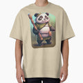 Traveling Panda with a Bamboo Stick by MorningPanda