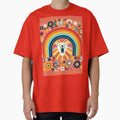 Lion: Roaring Rainbow Spirit - Scandinavian Folk Art by heidiannemorris © by FOLK ART FUSION by heidiannemorris
