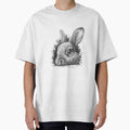 Realism Black and White Rabbit Head by ImaginePrintsHQ