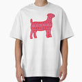 Boer Goat with Red & Pink Aztec Pattern by Sam Morrison