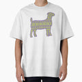 Boer Goat with Green & Purple Aztec Pattern by Sam Morrison