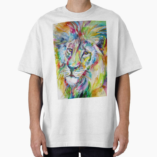LION FACE - watercolor portrait by lautir