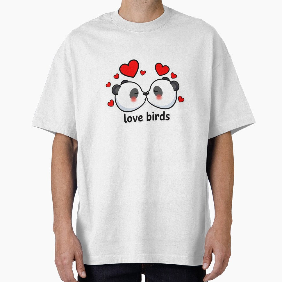 Love Birds Panda Couple – Cute Romantic Panda Design by snaperos