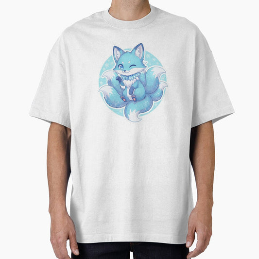 Kawaii Nine Tailed Fox – Cute Anime Kitsune Sticker by Studioyasmin