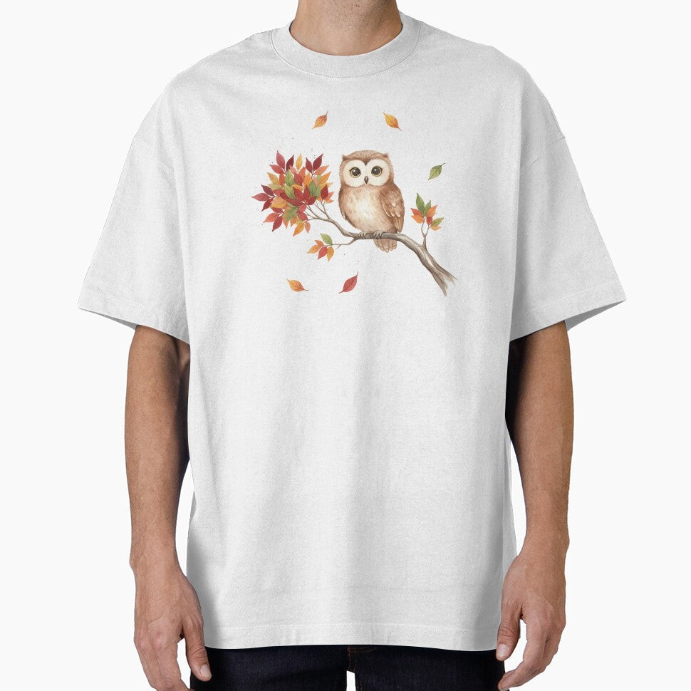 Cute Autumn Owl on Branch by naragon4289