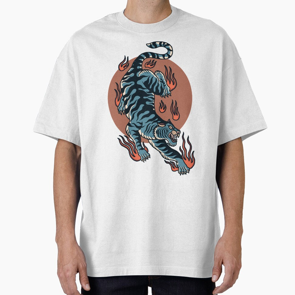 Blue Tiger On Fire by helenafeyre